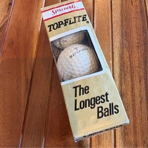 Vintage Top Flight Spalding Golf Balls Pack Of 3 New - Made In USA